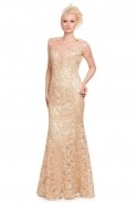 Длинное Вечернее Платье Золотой E3141