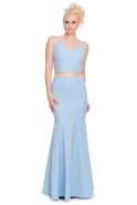 Длинное Вечернее Платье Синий E3174