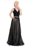 Длинное Вечернее Платье Черный E3178