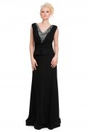 Длинное Вечернее Платье Черный E3179