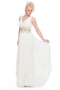 Длинное Вечернее Платье Белый F2651