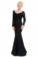 Длинное Вечернее Платье Черный ALY6418