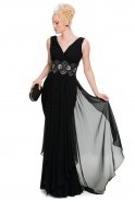 Длинное Вечернее Платье Черный F2651