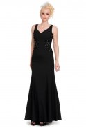 Длинное Вечернее Платье Черный J1164