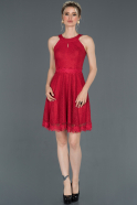 Короткое Вечернее Платье красный ABK625