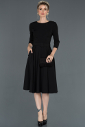 Короткое Платье На Приглашение Черный ABK709