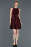 Короткое Выпускное Платье Бордовый ABK422