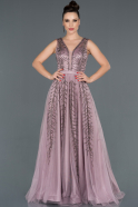 Длинное Помолвочное Платье Лавандовый ABU1104