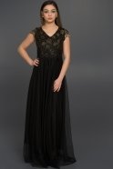 Длинное Вечернее Платье Черный AR36836