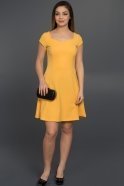 Короткое Вечернее Платье Лимонный AR36842
