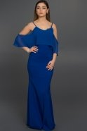 Длинное Вечернее Платье Ярко-синий ABU329