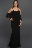 Длинное Вечернее Платье Черный ABU329
