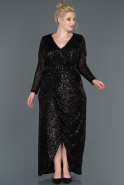 Длинное Помолвочное Платье Черный ABU1122