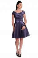 Короткое Вечернее Платье Тёмно-пурпурный AB8036