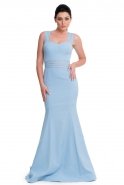 Длинное Вечернее Платье Синий E3153