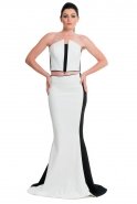 Длинное Вечернее Платье Белый E3171