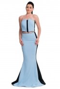 Длинное Вечернее Платье Синий E3171