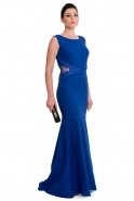Длинное Вечернее Платье Ярко-синий E3175