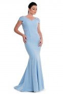Длинное Вечернее Платье Синий E3181