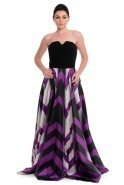 Длинное Вечернее Платье Сердечко Пурпурный O4376