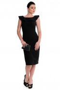 Короткое Вечернее Платье Черный S4295