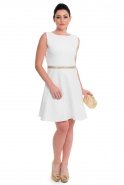 Короткое Коктейльное Платье Белый T2561