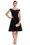 Короткое Коктейльное Платье Черный T2592