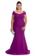 Длинное Свободное Вечернее Платье Пурпурный ABU077