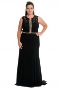 Длинное Свободное Вечернее Платье Черный M1517
