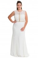 Длинное Свободное Вечернее Платье Белый M1517