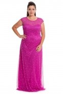 Длинное Свободное Вечернее Платье Пурпурный O4271