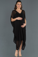 Короткое Вечернее Платье Для Беременных Черный ABK504