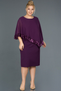 Короткое Свободное Вечернее Платье Пурпурный ABK740