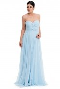 Длинное Вечернее Платье Сердечко Светло-синий AN2335