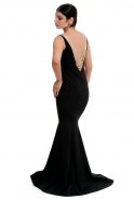 Длинное Вечернее Платье Черный C7052