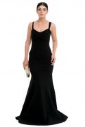 Длинное Вечернее Платье Черный GG6838