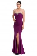 Длинное Вечернее Платье Сердечко Пурпурный J1008