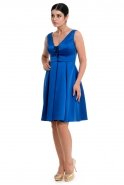 Короткое Вечернее Платье Ярко-синий NZ8265