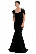 Длинное Вечернее Платье Черный NZ9004