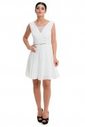 Короткое Вечернее Платье Белый T2601