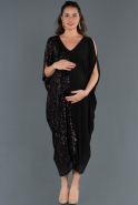 Короткое Вечернее Платье Для Беременных Черный ABK505