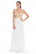 Длинное Вечернее Платье Белый ALK5513