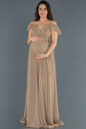 Длинное Вечернее Платье Для Беременных Телесный ABU756