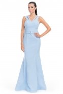 Длинное Вечернее Платье Синий E3152