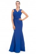 Длинное Вечернее Платье Ярко-синий E3152