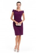 Короткое Вечернее Платье Пурпурный GG5515