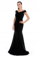 Длинное Вечернее Платье Черный GG6826