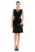 Короткое Коктейльное Платье Черный N98427