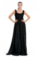 Длинное Вечернее Платье Черный O2115