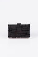 Сумка-Коробка Из Шпаклёвочной Ткани Черный V351